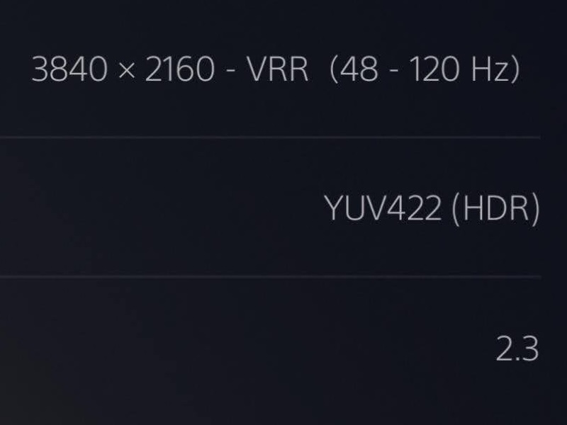 PS5 120Hz出力